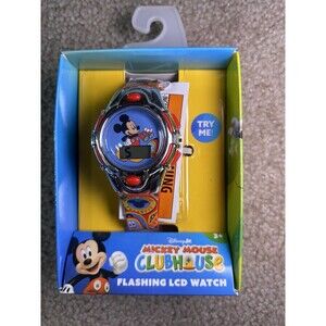 Disney Mickey Mouse Clubhouse Flashing LCD Watch New 3+ Accutime MK2426BX